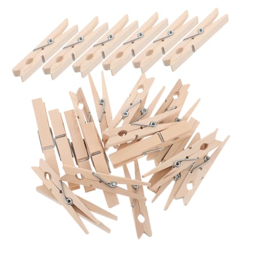 WEKADRIN 150 Stück Windfeste Holzklammern Mini Wäscheklammern Robuste Klammern Für Socken Handtücher Fotos Memo Notizen Multifunktionale Holzclips Für Innen Und Außen von WEKADRIN