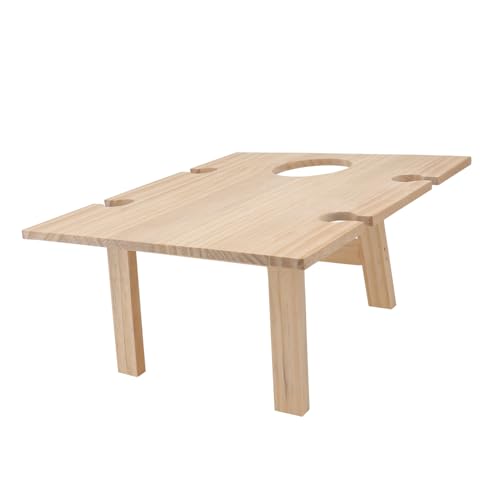 WEKADRIN Faltbarer Für Outdoor-Picknick Tragbarer Quadratischer Tisch Für Garten Camping Und Partys Handgefertigtes Design Für Weinpräsentation von WEKADRIN