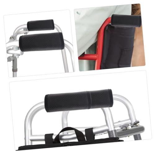 WEKADRIN 2 Paar rutschfeste Gel Polster Armlehnenbezüge Weiche Gepolsterte Armauflagen für Rollatoren Rollstühle Gehhilfen Komfortable Neopren Griffpolster in Schwarz von WEKADRIN