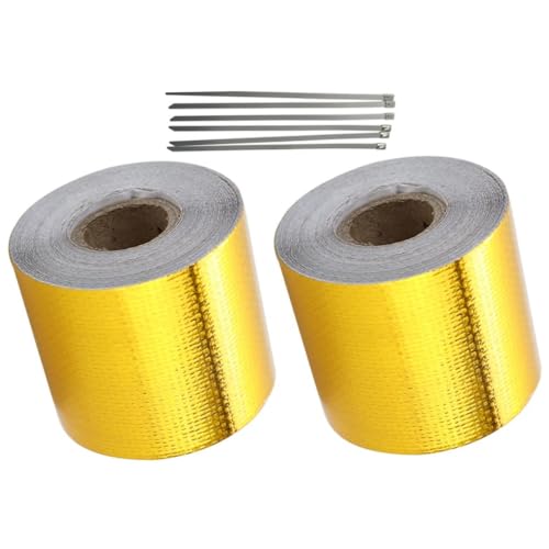 WEKADRIN 2 Rollen Aluminiumfolie Klebeband Hitzebeständig Dichtband für Rohrisolierung und Abdichtung Hochtemperaturbeständiges Reparaturband mit Ausgezeichneter Haftung für Industrie und WEKADRIN 2 Rollen Aluminiumfolie Klebeband Hitzebeständig Dichtband für Rohrisolierung und Abdichtung Hochtemperaturbeständiges Reparaturband mit Ausgezeichneter Haftung für Industrie und von WEKADRIN