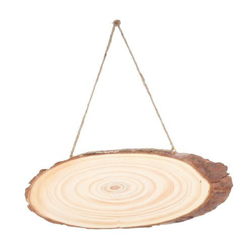 WEKADRIN 2 STÜCK Ovale Holzscheiben Naturbelassen zum Bemalen Beidseitig DIY Holzstück für Wanddeko Party schilder Geschenkanhänger Handgefertigt Holz schild von WEKADRIN