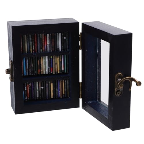 WEKADRIN 2 Sätze Miniatur Holz Bücherregal Miniatur Bücherregal Deko aus Holz Stressabbau Dekompressions Ornamente von WEKADRIN