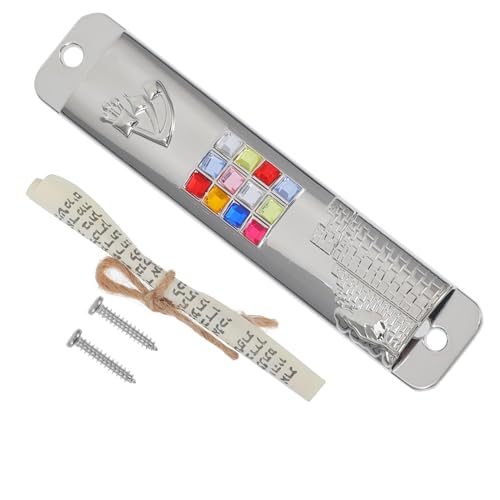 WEKADRIN 2 Sätze Religiöse Metall Mezuzah Türpfosten Dekoration mit Koscher Schriftrolle Langlebiges Zinklegierung Judaica Mezuzah Deko für Gebet und Schutz Traditionelles Israelisches WEKADRIN 2 Sätze Religiöse Metall Mezuzah Türpfosten Dekoration mit Koscher Schriftrolle Langlebiges Zinklegierung Judaica Mezuzah Deko für Gebet und Schutz Traditionelles Israelisches von WEKADRIN