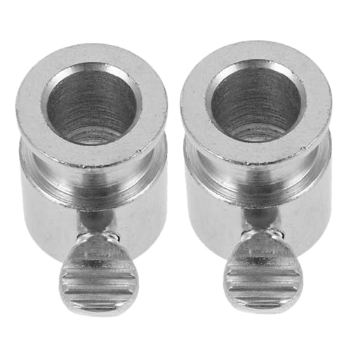 WEKADRIN 2 Stück BBQ Grillspieß Zubehör Set Langlebige Metall Rotisserie Spieß Stopper Hitzebeständig und Robust Passend für Gasgrill Drehspieß für Outdoor Grill und Camping von WEKADRIN