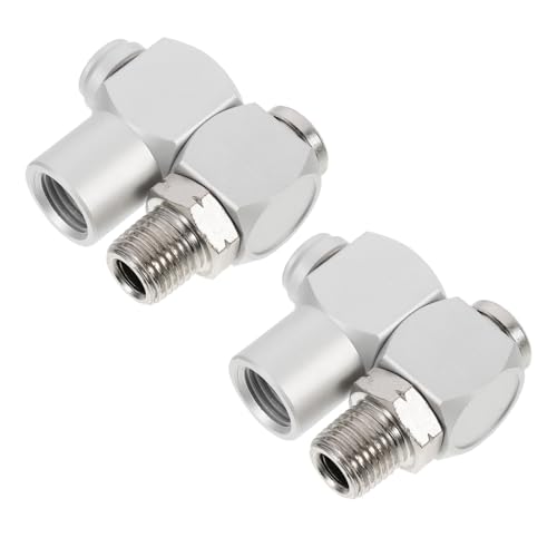 WEKADRIN 2 Stück Drehbare Pneumatik Steckverbinder Rotierende Schlauchkupplungen für Flexible Sichere und Leckfreie Verbindungen Geeignet für Maschinen Textil Lebensmittelverarbeitung von WEKADRIN