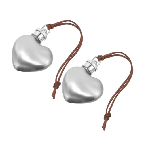 WEKADRIN 2 Stück Edelstahl Herzform Auslaufsicher Kleine Weinflasche Tragbar Für Camping Outdoor Wandern WEKADRIN 2 Stück Edelstahl Herzform Auslaufsicher Kleine Weinflasche Tragbar Für Camping Outdoor Wandern von WEKADRIN