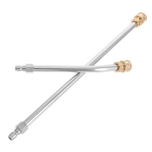 WEKADRIN 2 Stück Edelstahl Hochdruckreiniger Verlängerungsstab Teilig Schnellanschluss Power Washer Zubehör mit Dualen Winkeln für Vielseitige Reinigungsaufgaben Kompatibel mit Meisten von WEKADRIN