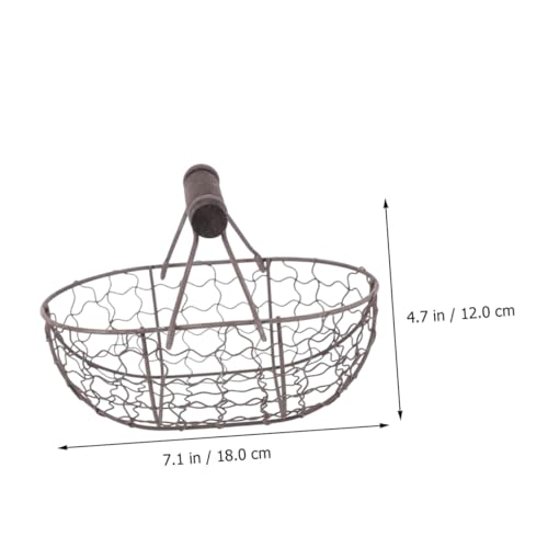 WEKADRIN 2 Stück Eisen Aufbewahrungskorb Küchenkorb Brotkorb Eierkorb Vielseitig für Obst Gemüse Snacks Tischdekoration Platzsparend Robust WEKADRIN 2 Stück Eisen Aufbewahrungskorb Küchenkorb Brotkorb Eierkorb Vielseitig für Obst Gemüse Snacks Tischdekoration Platzsparend Robust von WEKADRIN