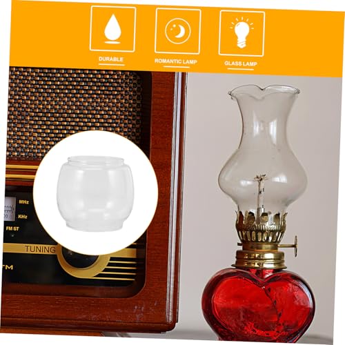 WEKADRIN 2 Stück Glas Öllampen Abdeckung Rund Transparent Vintage Kerosin Lampenschirm Ersatzglas Retro Stil Windlicht Schirm für Outdoor und Innenbereich WEKADRIN 2 Stück Glas Öllampen Abdeckung Rund Transparent Vintage Kerosin Lampenschirm Ersatzglas Retro Stil Windlicht Schirm für Outdoor und Innenbereich von WEKADRIN