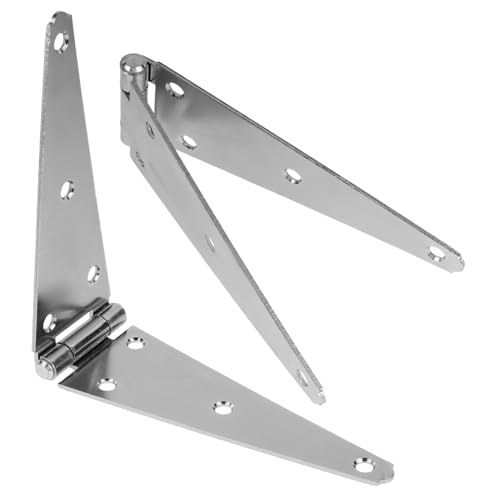 WEKADRIN 2 Stück Heavy Duty Strap Hinge Verzinkt Robustes Torband für Gartentor Zaun Tür Ersatz Scharnier Aufschraubscharnier für Outdoor Türen und Schränke von WEKADRIN