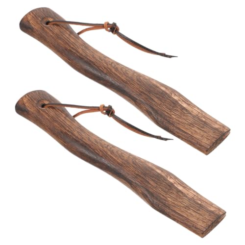 WEKADRIN 2 Stück Holzgriff Ersatzstiel Teiliges Ergonomischer Langlebiger Mini Axtstiel Für Beil Feuerholz und Gartengeräte Reparaturgriff Einfach zu Montieren Schärfer und Handlich von WEKADRIN