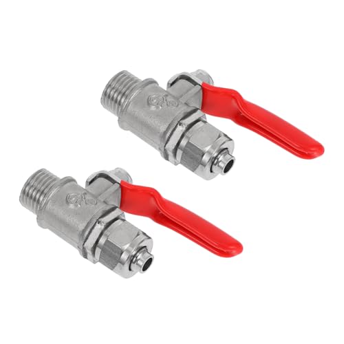 WEKADRIN 2 Stück Kupfer kugelhahn Außengewinde zu Schlauch Schnellanschluss Wartungsfreundlich Zuverlässiges Wasserabsperrventil mit Bedienhebel für Präzise Manuelle Steuerung von WEKADRIN