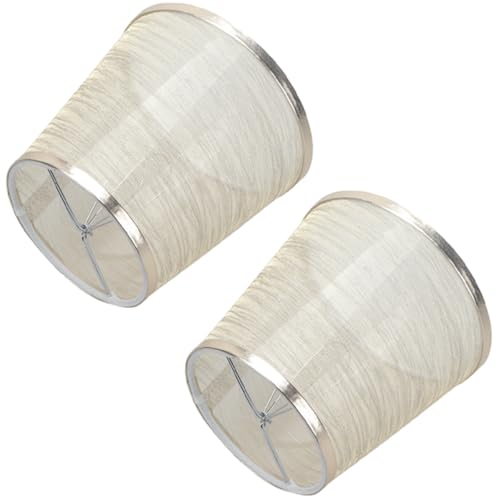 WEKADRIN 2 Stück Lampenschirme aus Legierung und Verbundfaser Design Transparenter Lampenschirm für Tischlampe Wand Stehleuchte Stabil Vielseitig Einsetzbar Goldfarben Ø Kompatibel für von WEKADRIN