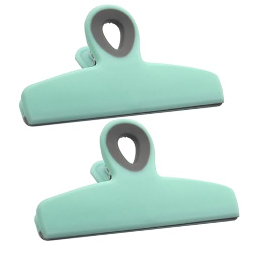 WEKADRIN 2 Stück Lebensmittelechte Kunststoff Sealing Clips Farbenfrohe Leichte Vorratsklammern mit Aufhängeöse Feuchtigkeitsdicht für Snacks und Lebensmittel Praktische Küchenorganisation von WEKADRIN