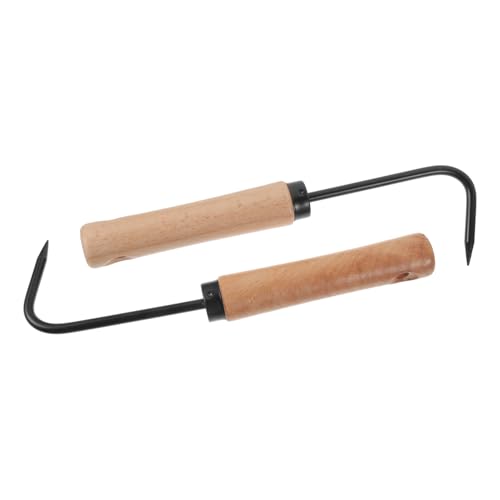 WEKADRIN 2 Stück Manueller Unkrautstecher mit Holzgriff Manganstahl-wurzelentferner Stabiles Gartenwerkzeug mit Gebogenem Haken Praktisches Handgerät zum Wurzeln Lockern und WEKADRIN 2 Stück Manueller Unkrautstecher mit Holzgriff Manganstahl-wurzelentferner Stabiles Gartenwerkzeug mit Gebogenem Haken Praktisches Handgerät zum Wurzeln Lockern und von WEKADRIN