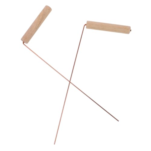 WEKADRIN 2 Stück Messing Dowsing Rods mit Holzgriff Robuste Wünschelruten für Wasseradern Suchen Portabel und Bruchsicher Präzise Verarbeitung für Outdoor Camping und Geisterforschung von WEKADRIN