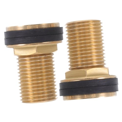 WEKADRIN 2 Stück Messing-adapter Außengewinde Innengewinde mit Gummidichtung Kompakt Langlebig und Auslaufsicher für Wassertankdurchführung und Rohrverbindung WEKADRIN 2 Stück Messing-adapter Außengewinde Innengewinde mit Gummidichtung Kompakt Langlebig und Auslaufsicher für Wassertankdurchführung und Rohrverbindung von WEKADRIN