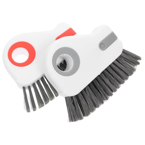 WEKADRIN 2 Stück Multifunktionale Fensterrillen Reinigungsbürste mit Verstecktem Schaber Robustes Werkzeug für Fenster und Schiebetürschienen für Schmale Spalten und Haushalt von WEKADRIN