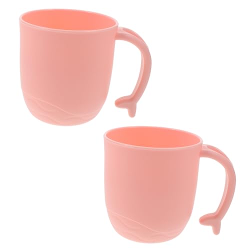 WEKADRIN 2 Stück Mundspülbecher mit Delfin Griff Ergonomisch Multifunktional als Wasch und Zahnbürstenbecher Bpa Frei Platzsparend für Bad und Küche Rosa Kunststoffbecher WEKADRIN 2 Stück Mundspülbecher mit Delfin Griff Ergonomisch Multifunktional als Wasch und Zahnbürstenbecher Bpa Frei Platzsparend für Bad und Küche Rosa Kunststoffbecher von WEKADRIN