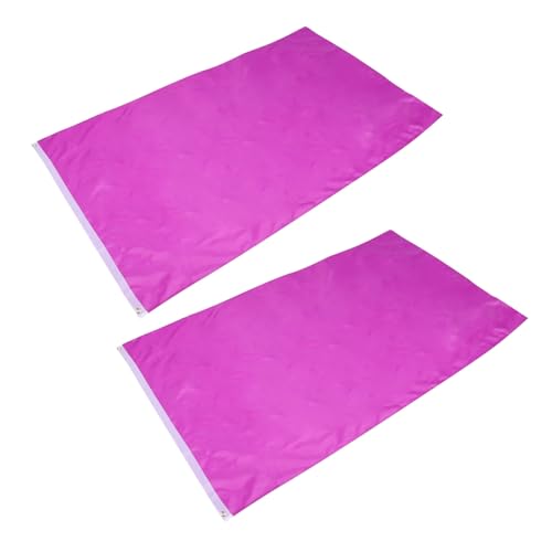 WEKADRIN 2 Stück Outdoor Gartenflagge Lila Wetterfeste Hängende Deko für Garten und Terrasse Langlebig UV beständig Vielseitig für Fenster und Party dekorationen von WEKADRIN