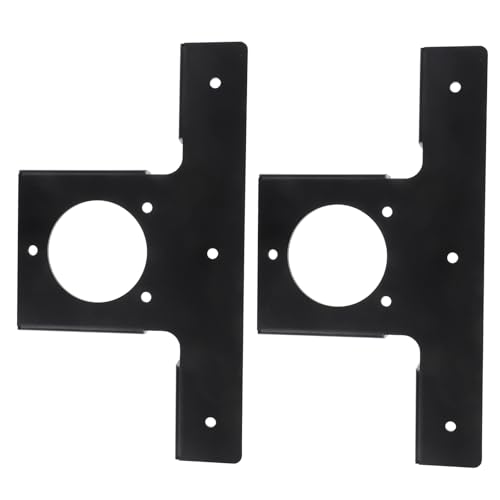 WEKADRIN 2 Stück Pergola-Halterung T-förmige Postbasis Strahlhalterhardware Verstärkte Halterung für Pergola Dachstrahlträger vordere Türhalterung Dachunterstützung Eckstütze Eisen Schwarz von WEKADRIN