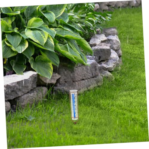 WEKADRIN 2 Stück Professioneller Regenmesser aus Transparentem Kunststoff Outdoor Niederschlagsmesser für Garten und Grünflächen Praktisches Messrohr zur Genauen Wiederverwendbar von WEKADRIN