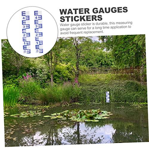 WEKADRIN 2 Stück Reflektierender Korrosionsbeständiger Wasserstandsanzeiger Selbstklebende Metall Wasserstandsskala Langlebiger Pool Wasserstandsmesser mit Einfacher Montage von WEKADRIN