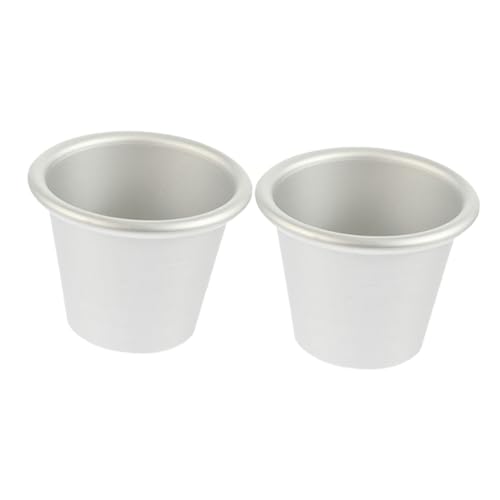 WEKADRIN 2 Stück Runde Backform aus Aluminium Ø Antihaftbeschichtet Vielseitig für Pudding Cupcakes Kuchen und Gebäck Hitzebeständig Leicht zu Reinigen für Party und Bäckerei von WEKADRIN