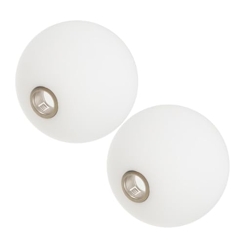 WEKADRIN 2 Stück Runde Milchglas Lampenschirme Ø Fassung Ersatz Lampenglas für Pendelleuchten und Deckenlampen Eleganter Kugel lampenschirm Dekorative Lichtabdeckung Passend von WEKADRIN