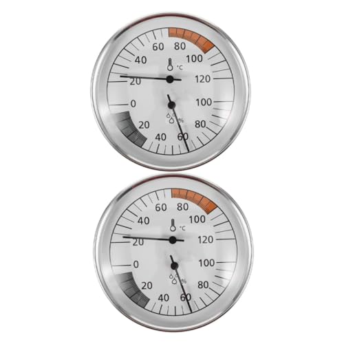 WEKADRIN 2 Stück Sauna Thermometer Hygrometer Hochsensibel Temperatur und Feuchtigkeitsmesser Großes Display Für Dampfbad und Schwitzraum Überwachung von WEKADRIN