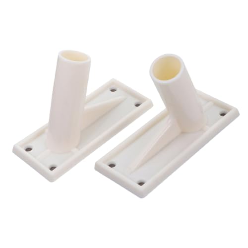 WEKADRIN 2stücke Fahnenmast-wandhalterung Selbstklebende Fahnenmasthalterung Für Hauswand Veranda Weiß Stabile Flaggenhalterung Mit Schnellem Wechseldesign von WEKADRIN