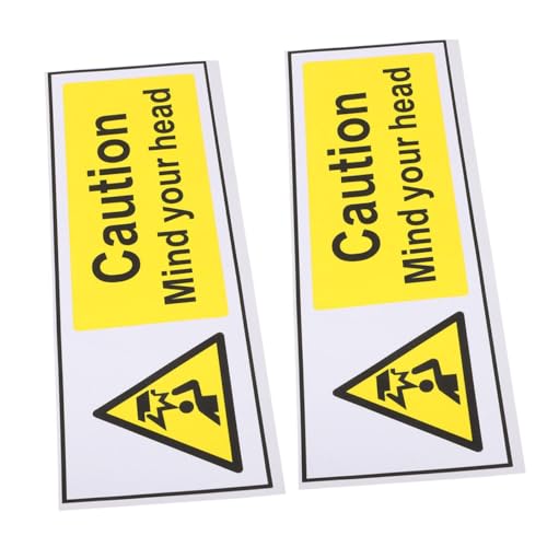 WEKADRIN 2 Stück Selbstklebendes Warnschild Achten Sie Ihren Kopf Wetterfeste Sicherheitsaufkleber mit Auffälligem Design für Treppen Lager und Glasflächen International Verständlich WEKADRIN 2 Stück Selbstklebendes Warnschild Achten Sie Ihren Kopf Wetterfeste Sicherheitsaufkleber mit Auffälligem Design für Treppen Lager und Glasflächen International Verständlich von WEKADRIN