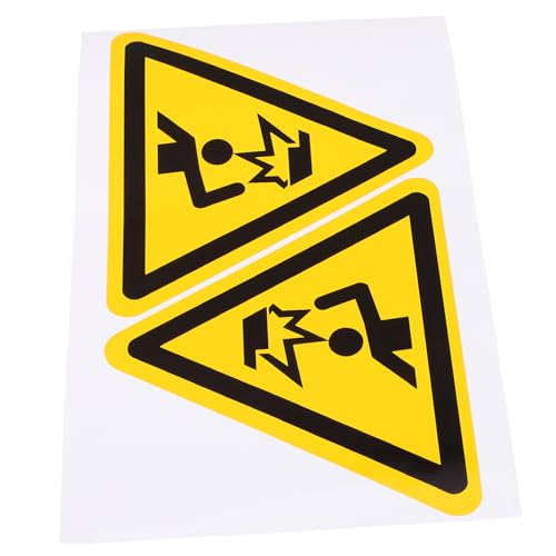 WEKADRIN 2 Stück Selbstklebendes Warnschild Achtung Kopf PVC Aufkleber Sicherheitszeichen zur Kopfstoßwarnung für Glatte Flächen Geeignet Auffälliges Sicherheitszeichen für Arbeitsbereiche von WEKADRIN