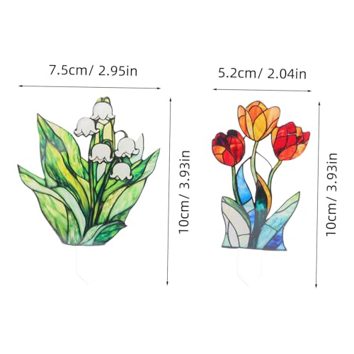 WEKADRIN 2 Stück Teiliges Acryl Blumentopf Deko Leichte und Langlebige Pflanzstab Accessoires Moderne Gartendekoration für Zimmer und Außenpflanzen Vielseitig Anpassbare Pflanzenstecker von WEKADRIN