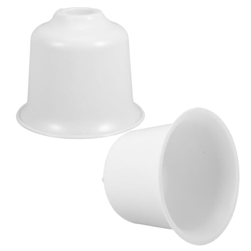 WEKADRIN 2 Stück Teiliges Deckenventilator Abdeckkappe aus Kunststoff Staubschutz Einfache Montage Weiße Kegelform für Deckenventilator Ersatz und DIY Wartung zu Hause von WEKADRIN