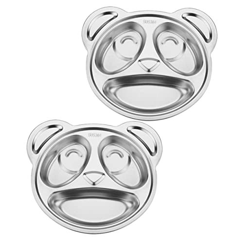 WEKADRIN 2 Stück Teiliges Edelstahl Teller mit Fächern Lebensmittelechter Hitzebeständiger Panda Essensplatte Rutschfest Leicht zu Reinigen für Kindergarten und Zuhause WEKADRIN 2 Stück Teiliges Edelstahl Teller mit Fächern Lebensmittelechter Hitzebeständiger Panda Essensplatte Rutschfest Leicht zu Reinigen für Kindergarten und Zuhause von WEKADRIN