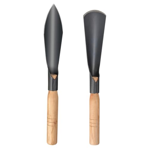 WEKADRIN 2 Stück Teiliges Gartentool Holzgriff Schaufeln Ergonomisch Leicht Gartenspaten für Gemüseanbau Unkrautentfernung und Bodenlockerung Gartenbedarf von WEKADRIN