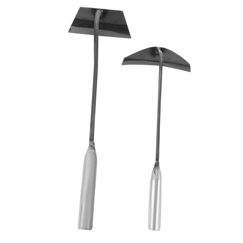 WEKADRIN 2 Stück Teiliges Handhacke aus Vollstahl Tragbare Gartengeräte zum Jäten Umgraben und Lockern von Boden Geeignet für Gemüsebeete Blumen und Pflanzenpflege im Garten Feld von WEKADRIN