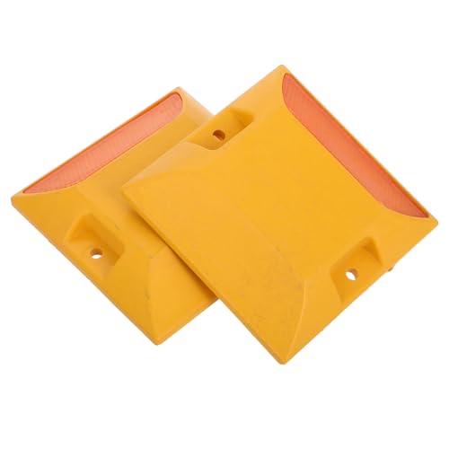 WEKADRIN 2 Stück Teiliges Reflektierendes Straßenmarkierungs Kunststoff Einfach zu Installierende Verkehrssicherheits markierungen für Autobahnen und Straßen Hohe Sichtbarkeit bei Nacht von WEKADRIN