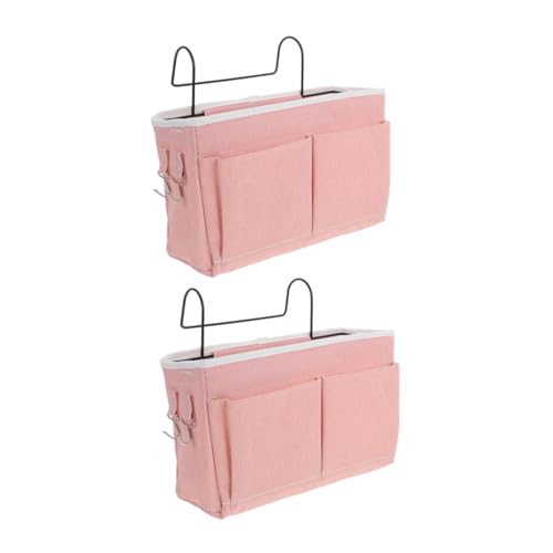WEKADRIN 2 Stück Tragbare Betttaschen aus Robustem Stoff mit Mehreren Taschen Vielseitiger Hänge Organizer für Schlafzimmer und Studentenwohnheim Kompakte Aufbewahrung für Bücher Magazine von WEKADRIN