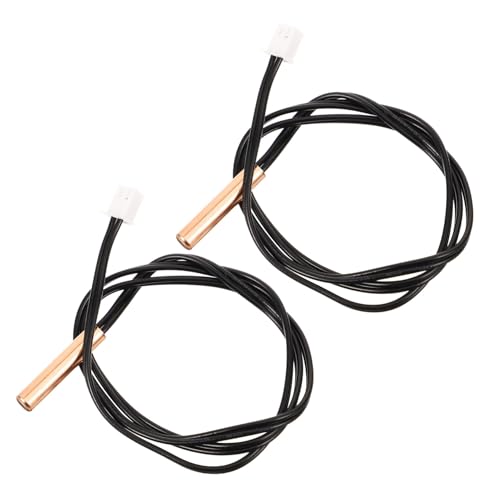 WEKADRIN 2 Stück Universeller Klimaanlage Temperatursensor mit Kupferkopf Wasserdichte Thermistor Sonde Langlebig und Kompatibel für Schnelle Reparaturen Verschiedener von WEKADRIN