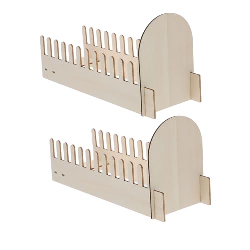 WEKADRIN 2 Teiliger Grußkartenständer Tischkartenständer Grußkartensortierer Organizer Postkartenständer Grußkartenhalter Display Holzpostkartenregal Tischgrußkartendisplay von WEKADRIN