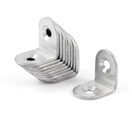WEKADRIN 20 Stück Teiliges Edelstahl Winkelverbinder mit Löchern Metallwinkel Befestigungswinkel für Möbel und Aufbewahrung Silberfarbene Eckstrebe mit Rundend design WEKADRIN 20 Stück Teiliges Edelstahl Winkelverbinder mit Löchern Metallwinkel Befestigungswinkel für Möbel und Aufbewahrung Silberfarbene Eckstrebe mit Rundend design von WEKADRIN