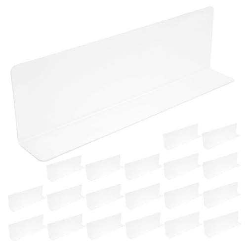 WEKADRIN 20 Stück Teiliges PVC transparente Regaltrenner Einfache Montage Vielseitig für Schränke Kleiderschränke und Küchen zur Ordnung und Platzoptimierung von WEKADRIN