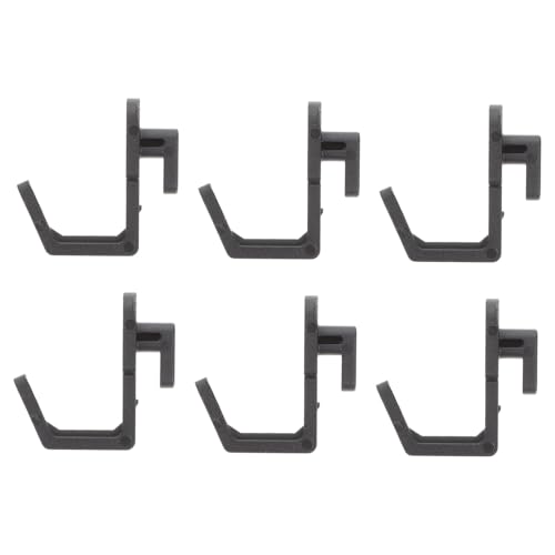 WEKADRIN 20 Stück Teiliges Peg Board Haken J form Kunststoff Aufbewahrungshaken Wiederverwendbar Flexibel für Küche Werkstatt Schlafzimmer und Garage in Schwarz von WEKADRIN
