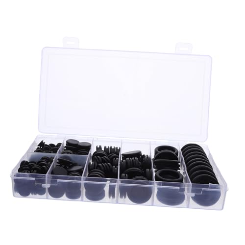 WEKADRIN 200 Stück Kabeldurchführung Gummitüllen Einseitiger Schwarzer Gummischutz für Kabel Dichtungen für Stabil Abriebfest mit Praktischem Aufbewahrungskarton WEKADRIN 200 Stück Kabeldurchführung Gummitüllen Einseitiger Schwarzer Gummischutz für Kabel Dichtungen für Stabil Abriebfest mit Praktischem Aufbewahrungskarton von WEKADRIN