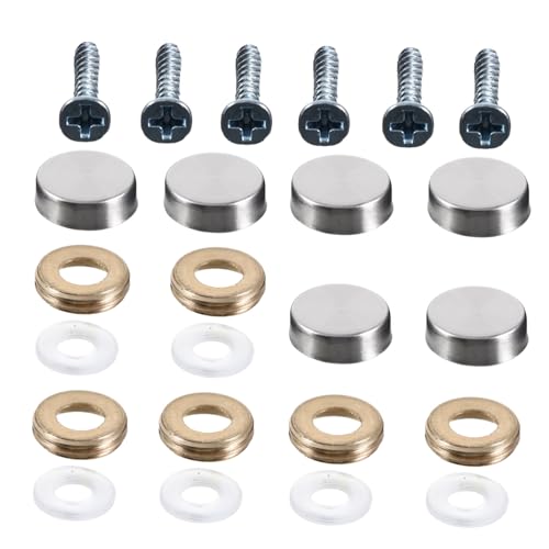 WEKADRIN 24 Stück Teiliges Edelstahl Spiegelnägel Dekorative Abdeckkappen Schrauben für Acrylglas Möbel Rostfreie Montage Nägel Installieren Langlebig und Elegant für Spiegelbefestigung WEKADRIN 24 Stück Teiliges Edelstahl Spiegelnägel Dekorative Abdeckkappen Schrauben für Acrylglas Möbel Rostfreie Montage Nägel Installieren Langlebig und Elegant für Spiegelbefestigung von WEKADRIN