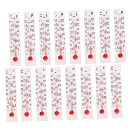 WEKADRIN 25 Stück Teiliges Miniatur Thermometer Figuren Miniatur Temperaturmessgeräte Realistische Dekoration für Puppenhaus Modellbau Weiß Klein von WEKADRIN