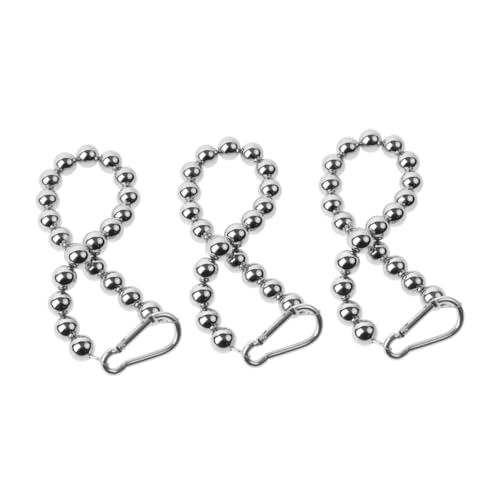 WEKADRIN 3 Stück Fahnenmast Beaded Retainer Ringe aus Edelstahl mit Clip Robuste Flaggenhalterung für Innen und Außen Einfache Befestigung Passend Sicherer Halt bei Wind von WEKADRIN