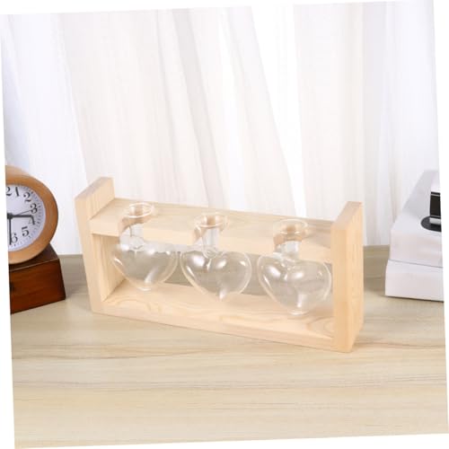 WEKADRIN 3 Stück Herzförmige Hydroponik vase im Holzrahmen Glas Planter für Zimmerpflanzen Dekoratives Pflanzgefäß für Blumenarrangements Temperaturbeständig für Fensterbank und WEKADRIN 3 Stück Herzförmige Hydroponik vase im Holzrahmen Glas Planter für Zimmerpflanzen Dekoratives Pflanzgefäß für Blumenarrangements Temperaturbeständig für Fensterbank und von WEKADRIN